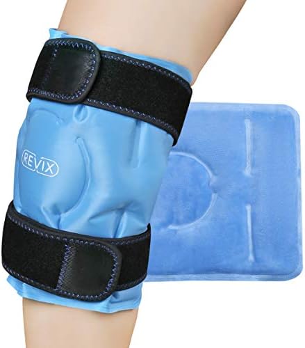 REVIX Ice Pack for Knee Pain Relief, Reusable Gel Ice Wrap for Leg Injuries, Swelling, Knee Replacement Surgery, Cold Compress Therapy for Arthritis, Meniscus Tear and ACL