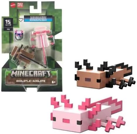 Minecraft - Brandclub - Minecraft 15 Years Axolotls Action Figures