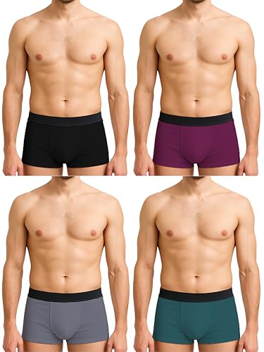 Image of HK47 Men Underwear Pack, Ice Silk Stretchable Breathable Trunks, Regular Fit Men's Brief, Anti Bacterial Quick Dry Innerwear for Men