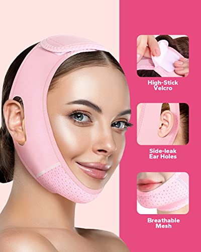 Meto Reusable Face Strap, V Line Mask, Double Chin Reducer, Chin Up Patch, Chin Strap, V Shaped Belt, V Shaped Face Mask For Sagging #TOP5