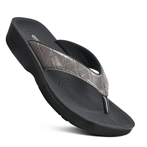 Image of AEROTHOTIC Comfortable Arch Support Flip Flops for Women Orthotic Sandals