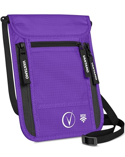 Portafoglio da viaggio e porta passaporto, protezione RFID, adatto per passaporto con copertura....