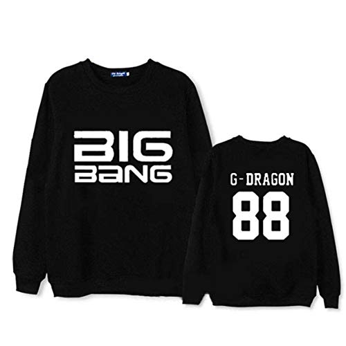 Sudaderas con Capucha de Manga Larga Unisex Sudaderas con Capucha de algodón Impresas Bigbang G-Dragon D-Lite V.I Top TAE Yang (1,L)