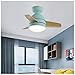 Wentylatory sufitowe ze światłami DC z zdalnym ściemnym cichym cichem 6 prędkości lampy wentylatora Sufitowa sypialnia współczesna salon salon,Blue,90cm