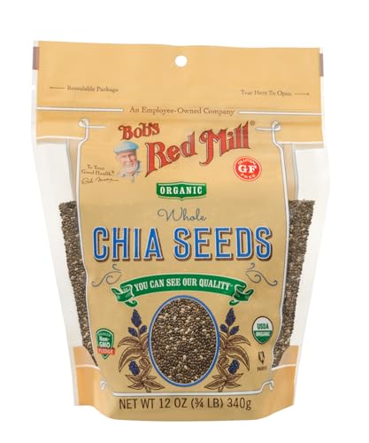 Bob's Red Mill Organic Chia Seed, 12oz (Pack of 1) - Non GMO, Vegan, Keto Friendly, Paleo Friendly, Kosher
