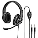 Produktbild Hama PC Headset, Over Ear Kopfhörer mit Mikrofon (Headset mit Lautstärkenregler und verstellbarem Mikrofonarm, für Videokonferenzen, Homeoffice, Callcenter, eLearning, 2 Klinkenstecker 3,5mm) schwarz