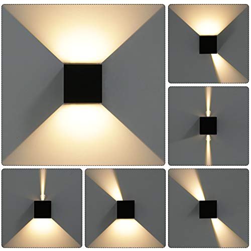 KAWELL Modern Wall Lamp LED Wall Light Up and Down Adjustable Beam Angle Aluminum Wall Wash Light Waterproof IP65 Indoor Outdoor for Bathroom Bedroom Corridor Living Room Stairs Garden - Image 2