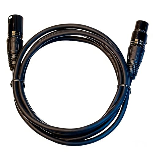 Gorgeskid XLR Male to Female Balanced Audio Cable 2m - Professional Microphone Cable with Anti-Interference Shielding & Aluminum Alloy Lock Ideal for Live Streaming Studio Concert and KTV