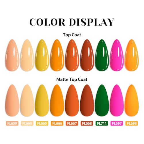 Set 12 esmaltes gel tonos marrón, naranja y neutros miniatura 7
