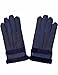 YISEVEN Women's Winter Sheepskin Shearling Leather Gloves Wool Lined Furry Cuffs Heated Sherpa Merino Thick Mittens Soft Warm Fur Lining for Cold Weather Driving Work Gifts, Navy Blue Large