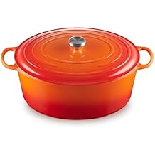 Le Creuset Enameled Cast Iron Signature Oval Dutch Oven, 15.5qt., Flame