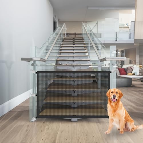 Malydyox Dog Gate for Stairs, Portable Mesh Dog Gates for