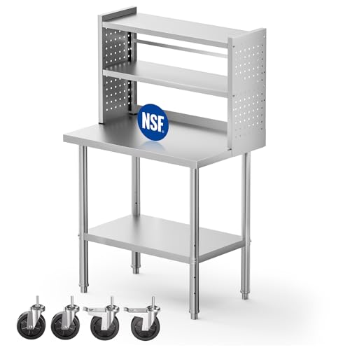 CAMMOO Stainless Steel Commercial Work Table with Storage
