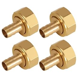 4pcs Solid Brass 1/2" PEX Barb to 3/4" GHT Female Garden Hose Adapter