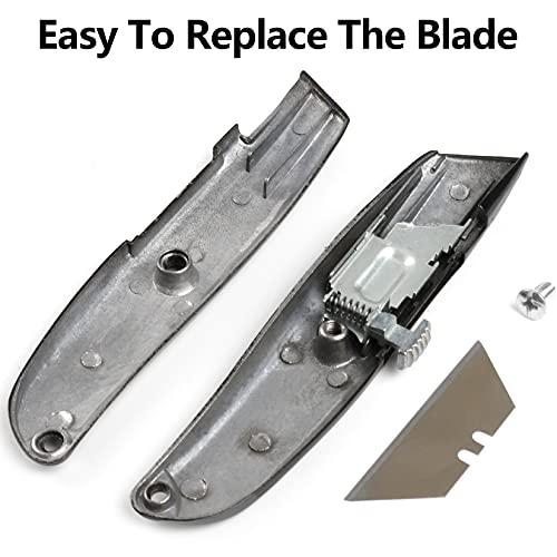 Image of DIYSELF 4 Pack Box Cutters Retractable Utility Knife, Black