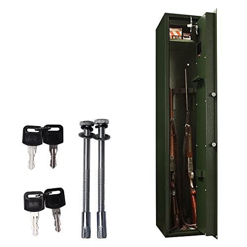 Foto von Profirst Rock 5 Waffenschrank Elektronikschloss mechanische Notöffnung separat versperrbarer Innentresor Platz für 5 Langwaffen Schaumstoffwaffenhalter Putzstockhalterung