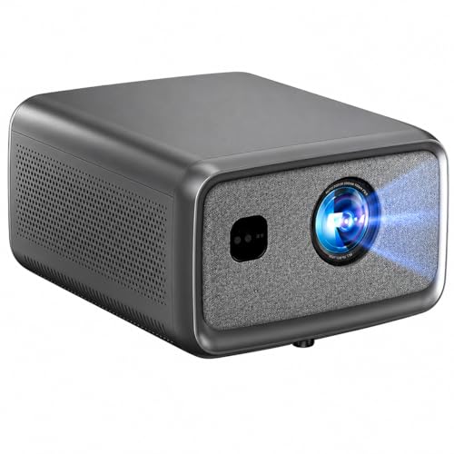 【Projector Screen, Mount & 3D Glasses Included】 Boss Projector S8A 4k Projector, 7000 Lumens Projector, 3D Smart Projector with 3840x2160 Native Resolution, Bluetooth & Wi-Fi Home Theater Projector