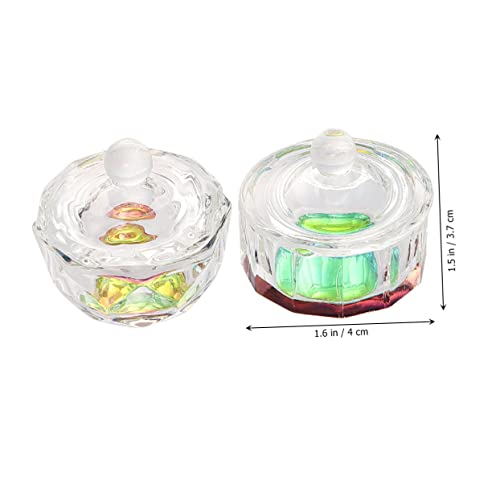 Vasos de cristal para arte de uñas, set de 2 unidades miniatura 2