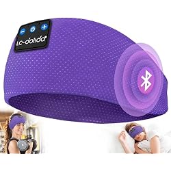LC-dolida Sleep Headphones Bluetooth 5.4, Headband Headphones Earphones Wireless, Sleep Mask for Sleeping, Sports, Gifts, Workout, Jogging, Yoga,Insomnia, Air Travel, Meditation