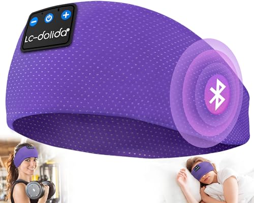 LC-dolida Sleep Headphones Bluetooth 5.4, Headband Headphones Earphones Wireless, Sleep Mask for Sleeping, Sports, Gifts, Workout, Jogging, Yoga,Insomnia, Air Travel, Meditation by LC-dolida - Used condition - US$20.99