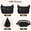 BTNEEU Womens Shoulder Bag Multi Pockets Crossbody Bags for Women Travel Handbag with Adjustable Shoulder Strap Nylon Cross Body Bag Waterproof Messenger Bag for Shopping Hiking Travel (Black) #5