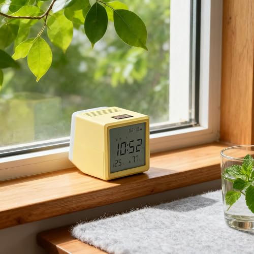 Reloj infantil con luz y termómetro para controlar el sueño del bebé 3