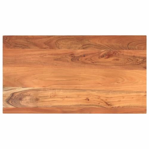 vidaXL Tischplatte, Holzplatte Rechteckig, Massivholzplatte für Bartisch Beistelltisch Esstisch, Ersatztischplatte, 120x50x3,8cm Akazienholz