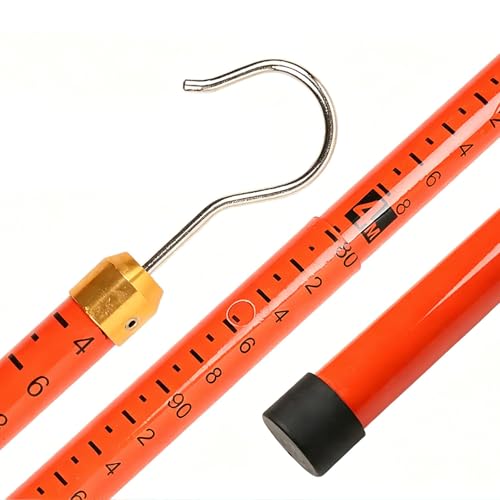 Telescopic Measuring Rod Stick,Insulated Resin Height,with Carrying Bag,for Live Power Lines and Construction Height Measuring Stick Lineman(Size:6m / 19.7ft)