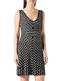 vestidos desigual mujer rebajas Estampado geométrico en blanco y negro