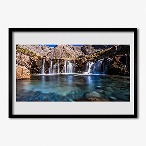 Affiche encadrée 70x50 cm cascade nature avec cadre en MDF Tulup