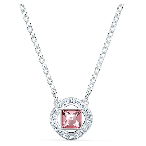 Swarovski Angelic Square Pendant Necklace, With Pink And White Crystals And A Rhodium Plated Chain, An Amazon Exclusive #TOP3