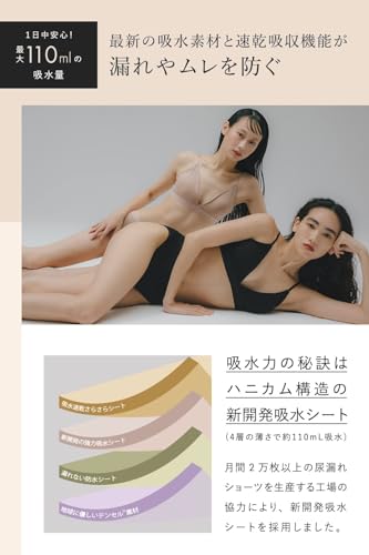Rine リネ Full 100ml 吸水 サニタリーショーツ 吸水ショーツ 生理 抗菌 消臭 パンツ 吸収 の商品画像 4