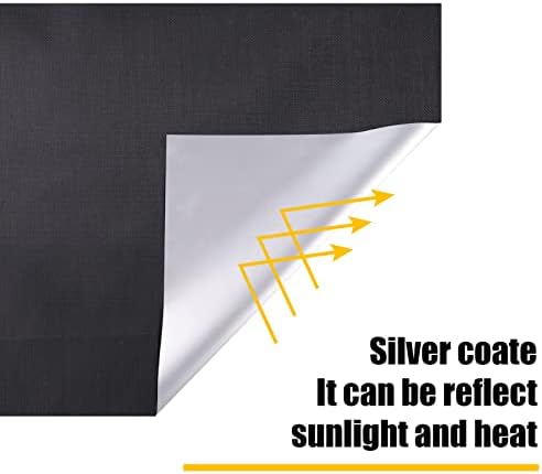 FANTESI 300 * 150cm Portable Blackout Blind Blackout Curtains Stick On Window with Double side tape and A Scissor for Bedroom, Nursery, Loft, Travel RV Car
