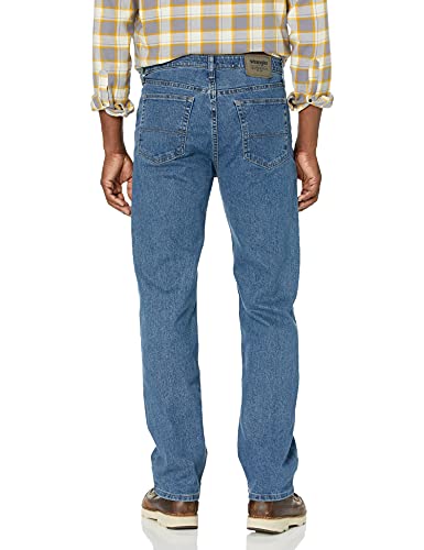Wrangler Authentics Men's Regular Fit Comfort Flex Waist Jean, Light Stonewash, 38W x 29L