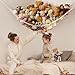 Stuffed Animal Storage Hammock Net Corner - Large Toy Hammock Net for Stuffed Animals Room Decor - Cute Stuff Animal Organizer Holder for Plush Plushie - Kids Baby Nursery Wall Bedroom Home Decor
