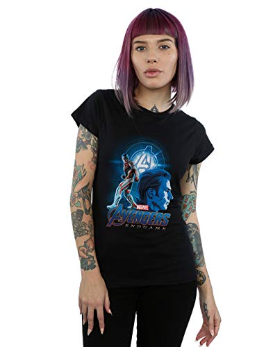 Image of Marvel Women's Avengers Endgame Captain America Team Suit T-Shirt Black Large