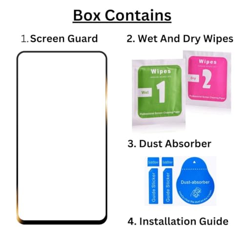 Image of Poco F5 / F5 Pro Tempered Glass [90 Days with warranty] screen protector guard Full Edge to Edge 9H Full Glue FHD with Easy Installation kit (PocoF5)