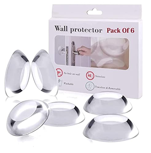 Image of Ducki 6- Round Silicone Wall Protector for Door Handle and Furniture Accessories Self Adhesive Bumper Guard Stopper Pads