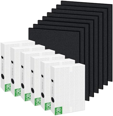 View of Amazon.com: 3 HEPA Replacement Filter & 6 Carbon Pre Filter H1 HRF-H2 ...