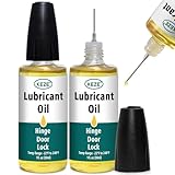 Keze Squeaky Door Hinge Lubricant Knife Pivot Oil for Door Hinge Oil for Lock Scissors Watch Keyhole Knife Lube Synthetic Pocket Knife Lubricant with Needle Oiler 1 oz, 2 Pcs