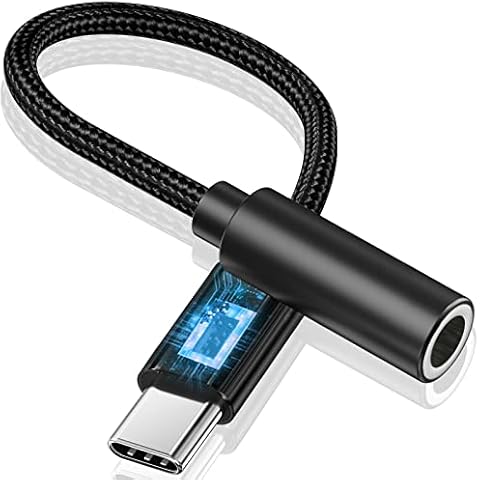 USB Type C to 3.5mm Audio Adapter, USB C to Aux Audio Dongle Cable Cord, USB Type C to 3.5mm Female Headphone Jack Adapter for Pixel 4 3 2 XL Samsung S21 Ultra S20+ Note 20 S9 Plus iPad Pro Cover