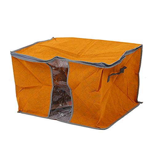 Ketsicart 2X(Orange Quilt Blanket Pillow Under Bed Storage Bag Box Container Non-Wove B8B9