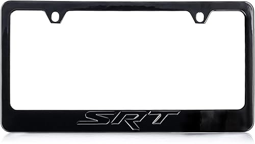 Miniatura 1 de Dodge SRT - Marco de matrícula de metal sólido negro