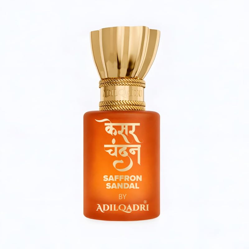 Image of Adilqadri Kesar chandan (Saffron Sandal) Attar 5.5ml for Men & Women | Pure Fragrance Oil | Non-Alcoholic Roll-On Ittar | Long-Lasting Premium Perfume | Travel-Friendly