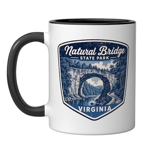Taza de Cerámica Hiking Nature Negro/Blanco 11 oz miniatura 1