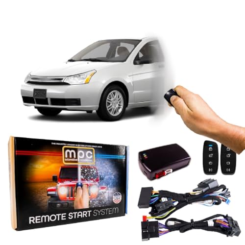 MPC Complete 4-Button Remote Start Kit for 2010-2011 Ford Focus - T-Harness - Includes (2) 4-Button Extended Range Remotes - Up to 3,000 ft - Firmware Preloaded - USA Tech Support