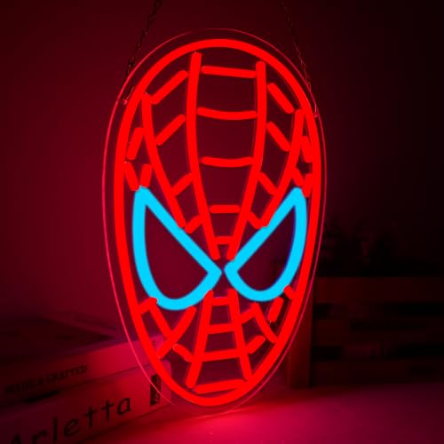 Anime Theme Cartoon LED Neon Sign for Wall Decor, Dimmable Anime Light Up Display, Kids Bedroom Game Room Decoration (Spider) by GALLIA - Used condition - Image 6