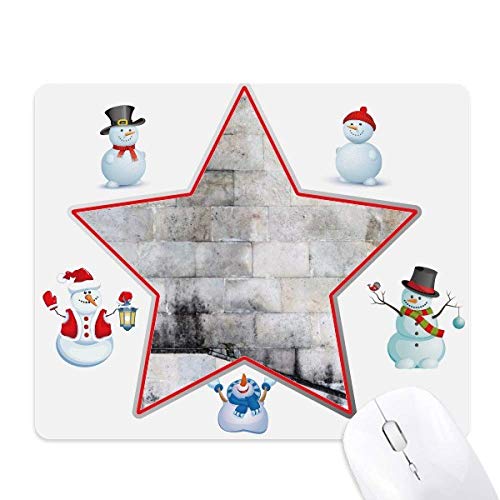 Tapis de souris Noël et briques style moderne tapis de bureau étoiles