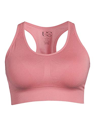 Under Control Plus Size Sports Bras For Women High Support Seamless Racerback Padded White/Black Sports Bra Yoga Workout Bras (As1, Cup_Band, 3X, 48, Dusty Rose) #TOP2