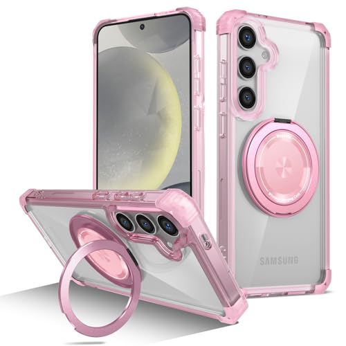 Coque Samsung S24 Plus rose idéale pour appels vidéo et selfies 360